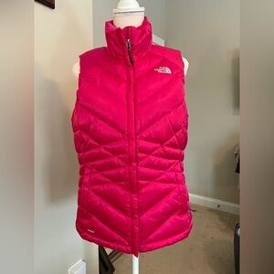 North Face Puffer Vest, size M, EUC, HOT PINK